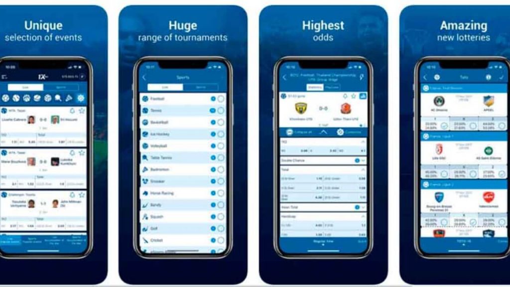 1xbet mobile view
